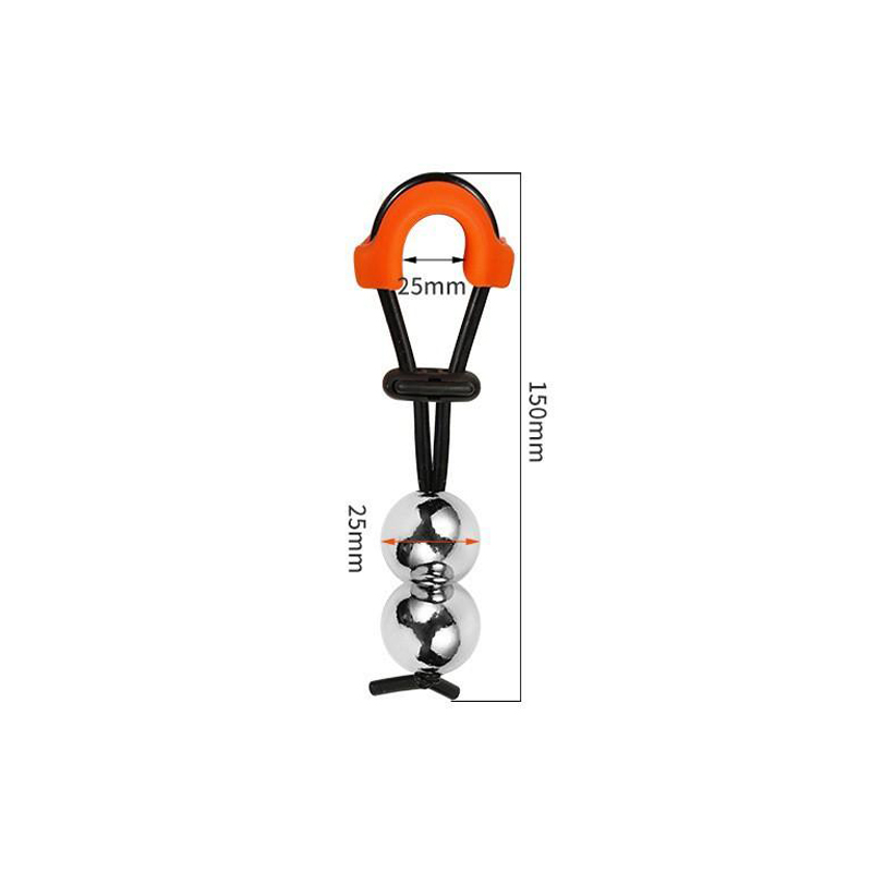 Kovový naťahovač penisu s dvojitou guľôčkou (φ25 mm)