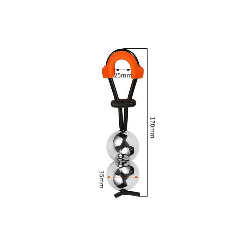 Kovový naťahovač penisu s dvojitou guľôčkou (φ35 mm)